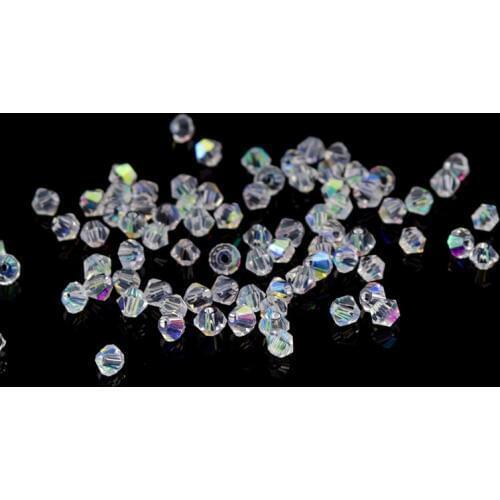 Crystal AB Bicone Beads 5328/5301 100PCS/LOT 3mm Czech Loose Crystal Beads/Faceted Glass Beads for DIY Jewelry Necklace Bracelet