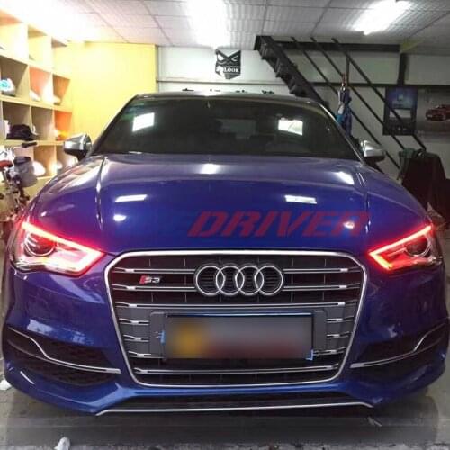 Icedriver for AUDI A3 S3 DRL RGB multicolor LED boards 2013-2015 daytime running lights Red Blue Demon Eye lighting bulbs