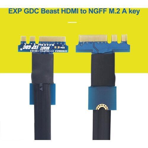 EXP GDC Beast HDMI To NGFF M.2 A Key Cable Notebook External PCI-E Graphics Card Separate Interface Cable