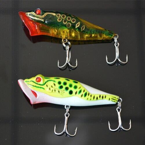 KKWEZVA popper New Bass Floating Frog Topwater Fish Fishing Lure Bait Hooks Tackle 83mm 12.5g