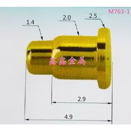 Mobile Phone Connector Pin Pin Battery Contact Conductive Pin Flat Head Fixture Thimble Patch Spring Pin 2.5*4.9mm Pogo Pin