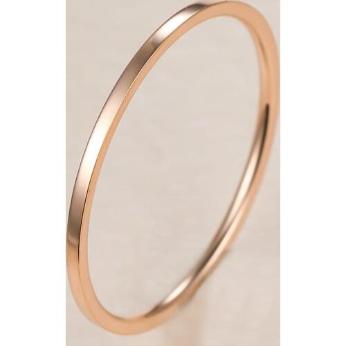 Minimalist Male Female Metal Ring Classic Rose Gold Silver Color Wedding Rings For Women Men Dainty Bride Thin Engagement Ring