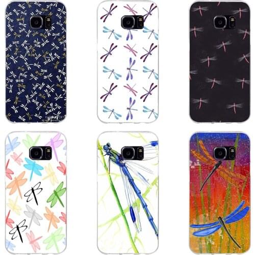 85H Dragonflies Soft TPU Silicone Cover Case for samsung Galaxy s6 s6 s7 edge s8 s9 plus case