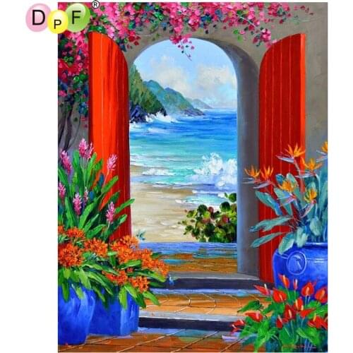 DPF DIY Facing the ocean 5D diamond painting cross stitch crafts needlework diamond mosaic square home decor diamond embroidery