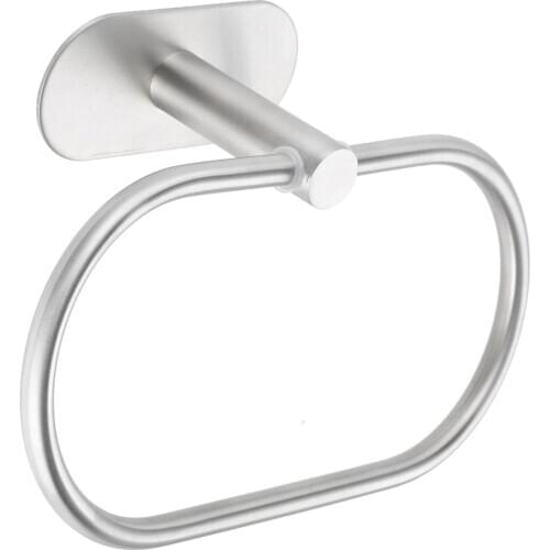 Bath Wall Mounted Chrome Towel Ring Hand Rack Roll Rail Towel Holder Toilet Furnitures Bathroom Home Hotel Kitchen Hardware