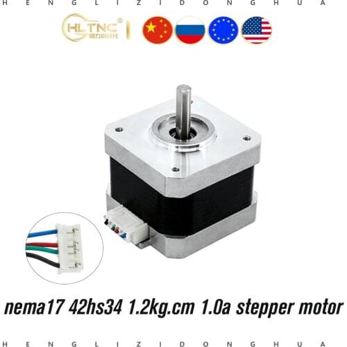 Nema17 42hs34 17hs34 1.2 kg.cm 1a 34mm 42 engine 0.28nm 4-lead 2 phase stepper motor for cnc 3d printer xyz axis