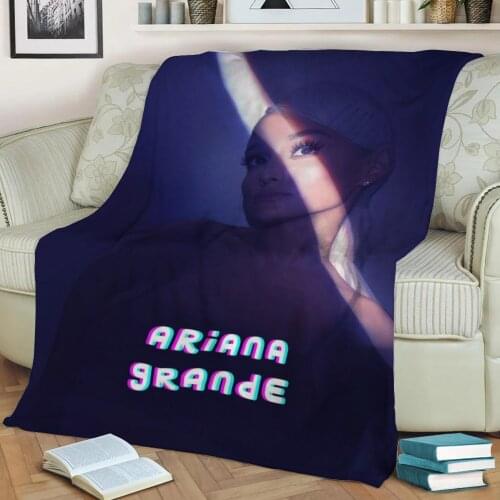 Ariana Grande 3D Print Plush Blanket Throw On Sofa Home Decor Soft Warmth Washable Nap Blanket Dropshipping