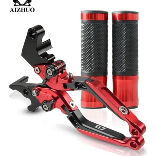 Motorcycle Brake Clutch Lever+22MM Handle Grips Handlebar For HONDA CB400 CB400SF CB400VTEC 1992-1998 CB919 CB900F Hornet 01-08
