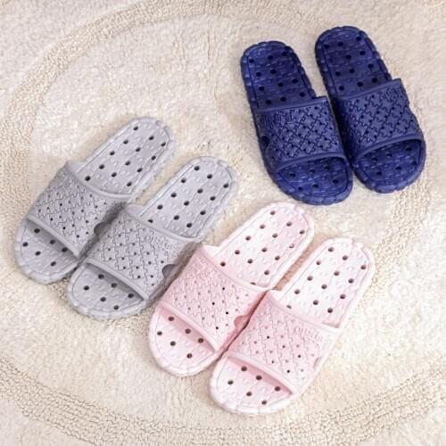 Couples Home Indoor Slippers Men And Women PVC Soft Bottom Bathroom Floor Sandals Ladies House Shoes Female Fashion Flip Flops