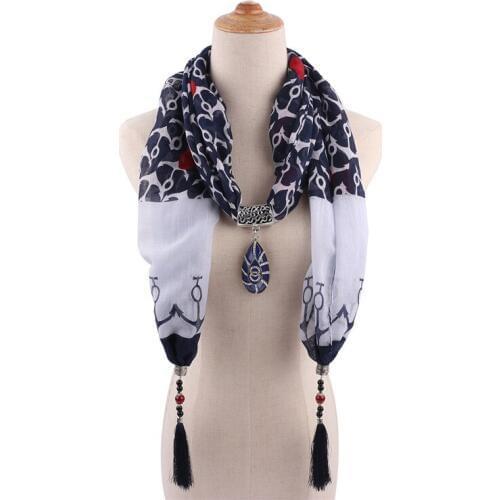 RUNMEIFA 2020 Cotton Jewelry Statement Necklace Pendant Scarf Women Bohemia Neckerchief Foulard Femme Accessories Hijab Stores