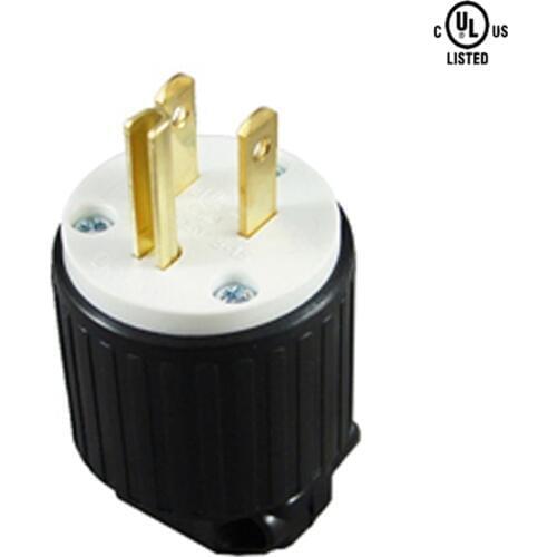 Heavy Duty USA Plug Rewireable NEMA 5/15P power converter America Power Supply 3pole anti-off plug Inline industry locked plug