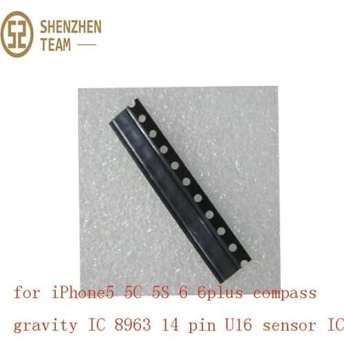 SZteam 2pcs/lot Compass gravity IC 8963 14 pin U16 sensor IC for iPhone5 5C 5S 6 6plus