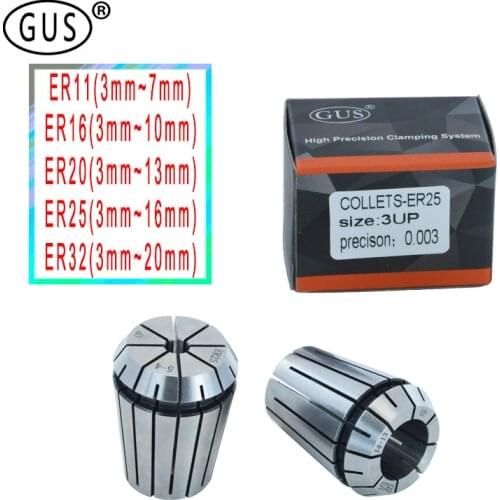 High precision 0.003 ER11 ER16 ER20 ER25 ER32 Collet Tool Precision Spring Collet CNC Collet Chuck For Milling Lathe Tools