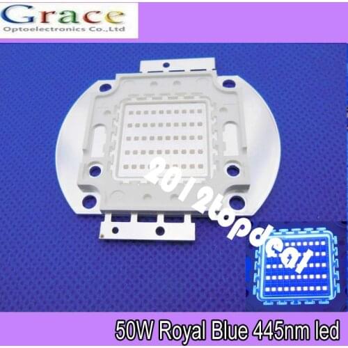 1pcs 50W Royal Blue 445-450nm High Power Bright LED Lamp Light for Aquarium DIY