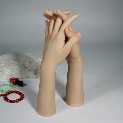 Female Hand Mannequin Bracelet Rings Display Stand Nail Art Training Model
