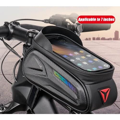 Hard Shell Bicycle Bag Tube Bag Front Beam Bag Mobile Phone Bag Mountain Road Bike Riding Equipment Accessories