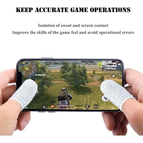 1 Pair of Finger Sleeve Mobile Game Controller Anti-skid Sweatproof Fingertips Case Protector