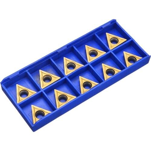 10Pcs/Box TCMT16T304 VP15TF Indexable Carbide Inserts Golden Blades For Lathe Turning Tool CNC Lathe Cutter
