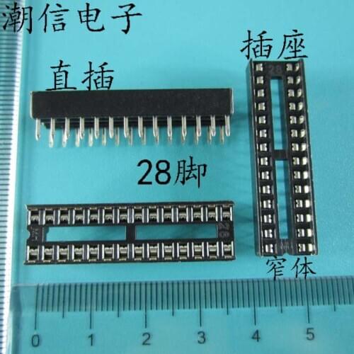 10cps 28 feet socket integrated IC socket slot 28 IC p narrow body