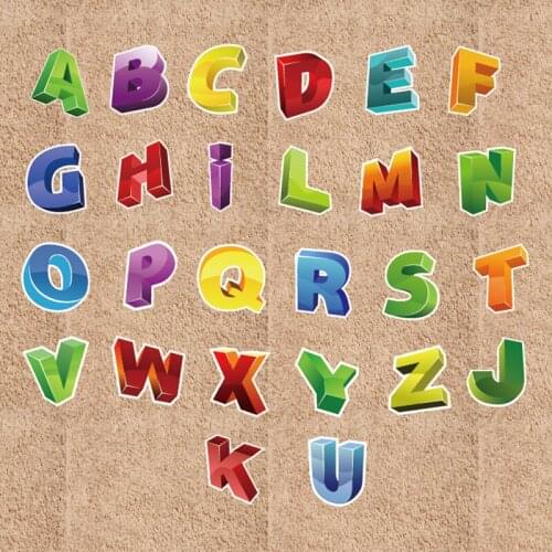 26 Letter Three-dimensional Decals Waterproof Reflective Car and Motorcycle Stickers