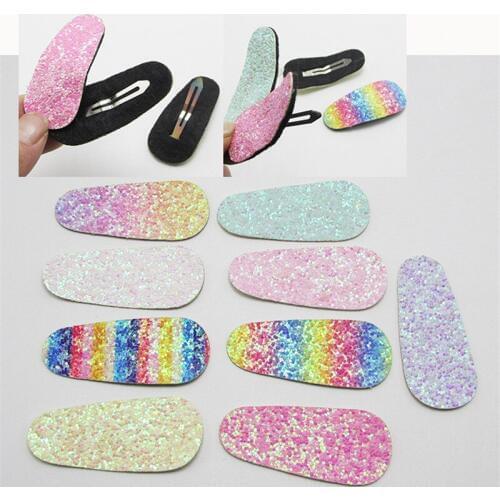 10PCS Shiny Rainbow Accessories Hair Accessories DIY Accessory Fashion HeadwearNo Hairclip Hairbow for Headwear