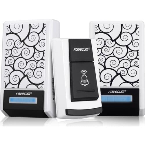 Wireless Doorbell 36 Chimes Waterproof IP44 100m Range DC Door Bell for home