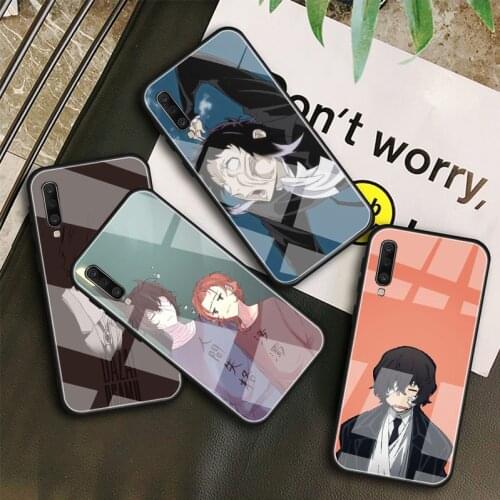 Japan anime bungou stray dogs Dazai Osamu Tempered Glass Phone Case for Samsung Galaxy A10E A10S A20E A20S A40 A50 A60 A70 A80