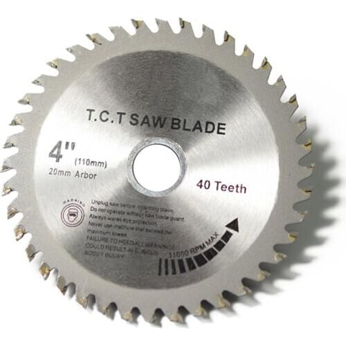 40 Teeth TCT Circular Saw Blade Wheel Discs TCT Alloy Woodworking Multifunctional Saw Blade For Wood Metal Cutting 110x20MM