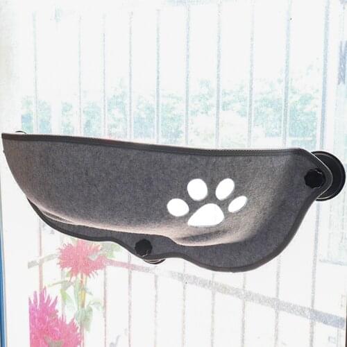 Pet Cat Window Hammock With Strong Suction Cups Comfortable Warm Pet Kitty Hanging Sleeping Bed Ferret Cage Cat Shelf Seat Beds