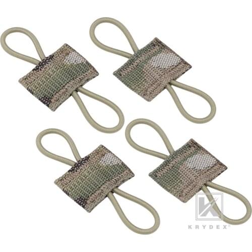 KRYDEX Multicam MOLLE Elastic Conversion Buckle Antenna Communication Cable Hydration Tube Route Loop Storage PTT Retainer 4PCS