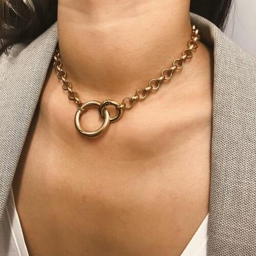 European and American jewelry European and American simple circle clavicle chain clavicle chain brand temperament personality fa