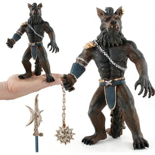 Werewolf Warrior Figure Animal Model Wolf Toys Collector Lycan Decor Kid Gift Simulation Animals Figurines Model Educational Toy