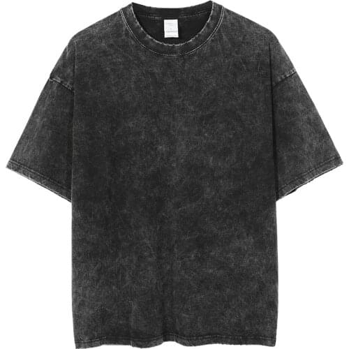 2021 cotton anime pain printed shirt mens retro washed short sleeve graphic t-shirts womens streetwear t shirt