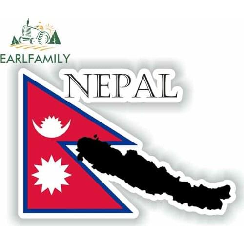 EARLFAMILY 13cm x 8.8cm For Nepal Car Graphic Decal Vinyl Decal Sticker Car Truck Pinup Car Assessoires Personality Sticker
