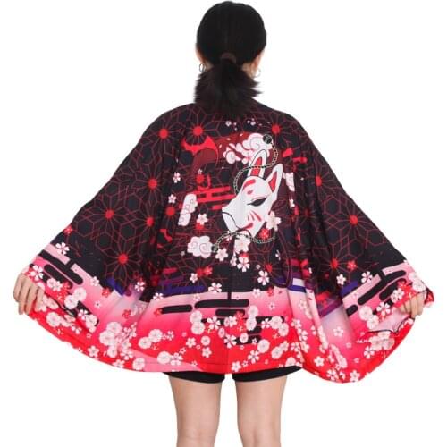 Kimono Women Japanese Yukata Female Women Asian Clothes Kimono Cardigan Shirt Women Traditional Wave Carp Print Kimono Haori