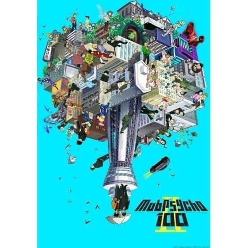 Hot Japan Anime Mob Psycho 100 Saiko Hyaku Art Film Print Silk Poster Home Wall Decor 24x36inch