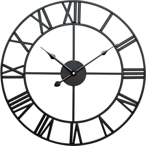 Metal Mute Wall Clock Creative Retro Living Room Simple Art Nordic Luxury Wall Clock Office Reloj De Pared Home Decor DG50WC