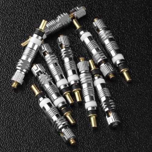 10PCS/Set Metal Copper Detachable Presta Valve Core Bicycle Road Bike Valve Core French Air Pump Valve