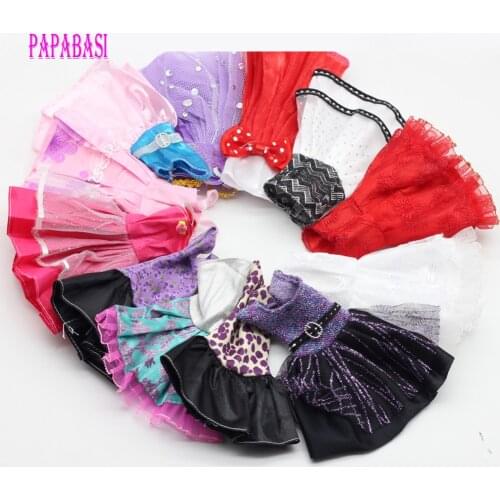 5 Pcs Fashion Wedding Dress Party Gown Clothes Outfits For Barbies Girls Doll Accessories Random Style