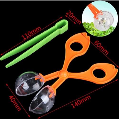 New Cute Nature Exploration Toy Kit For Kids Children School Plant Insect Biology Study Tool Set Plastic Scissor Clamp Tweezers