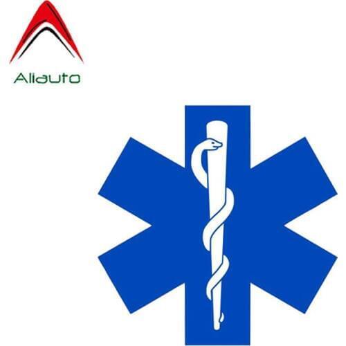 Aliauto Warning Car Sticker Personality Star of Life Hard Hat Decal Accessories PVC for Toyota Opel Seat Nissan Suzuki,12cm*12cm