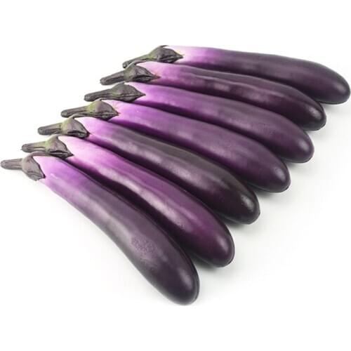Lifelike Artificial Eggplants Simulation Fake Vegetable Photo Props Home Kitchen Decoration Kids Teaching Toy 67JB