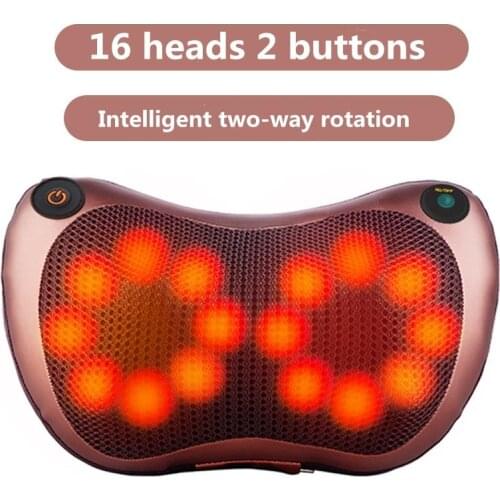 Relaxation Massage Pillow Vibrator Electric Shoulder Back Heating Kneading Infrared therapy pillow shiatsu Neck Massager