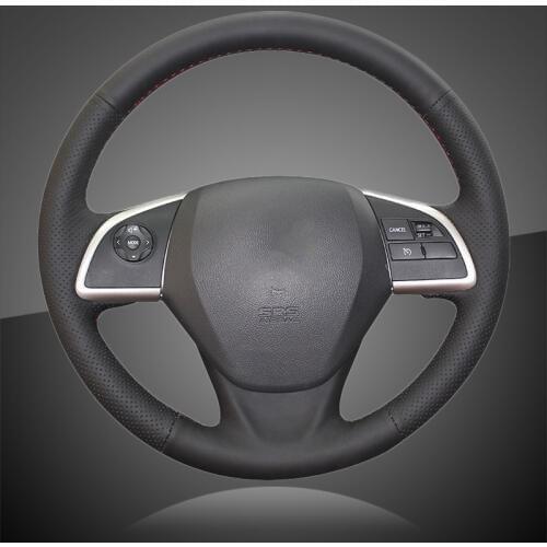 Hand-sewing Auto Braid On The Steering Wheel Cover for Mitsubishi Outlander 2013 2014 Mirage 2014 ASX L200 2015 2016 Wheel Cover