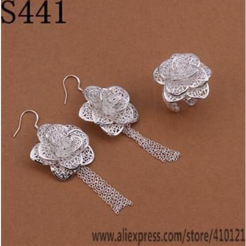 S441 Hot Sale High Quality Anniversary Gifts Jewelry Sets,Wholesale Jewelry Elegant Charms Fashion Earring Ring /djlamasa