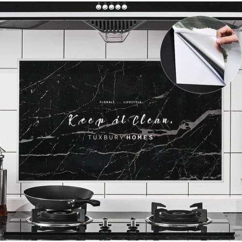 Modern Kitchen Oil Proof Wall Sticker Self Adhesive Wallpaper Removable Film Vinyl Peel-Stick 45x75cm Nordic Style Home Decor