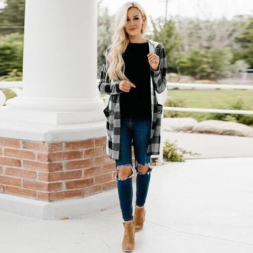 Autumn Womens T-Shirts Long Style Full Sleeve Plaid Color Winter Female Blouse Hooded Outwear Casual Shirt Tops Tees C2972