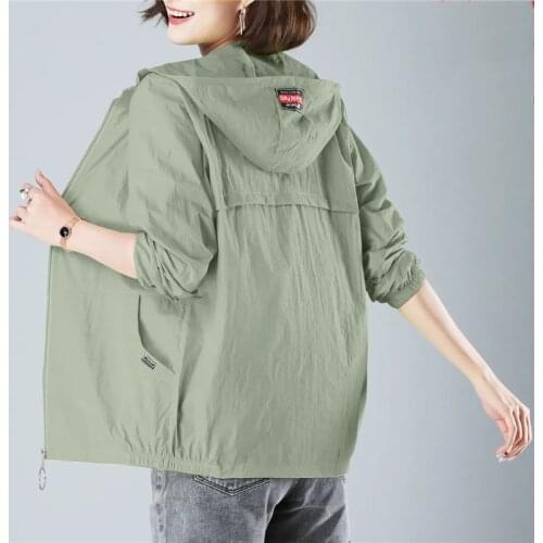 Sun-Proof Clothing Women UV Summer 2021 Anti-Ultraviolet Sun Protection Clothing Female Coat Jacket Hooded Tops Zipper Femme