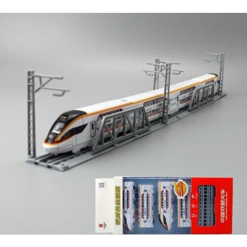 1:87 alloy double-layer high-speed rail train model,light rail train toys in original packaging,childrens toys,free shipping