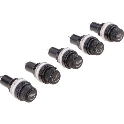 5 Pieces Chassis/Panel Mount Glass Tube Fuse For 5x20mm Fuse